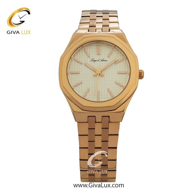 ساعت مچی اورجینال زنانه LdA رزگلد | رزگلد| نقره ای| کد رفرنس 2422